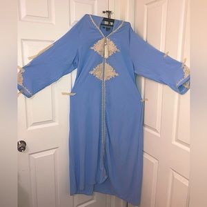 Dusty Blue Egyptian Abaya